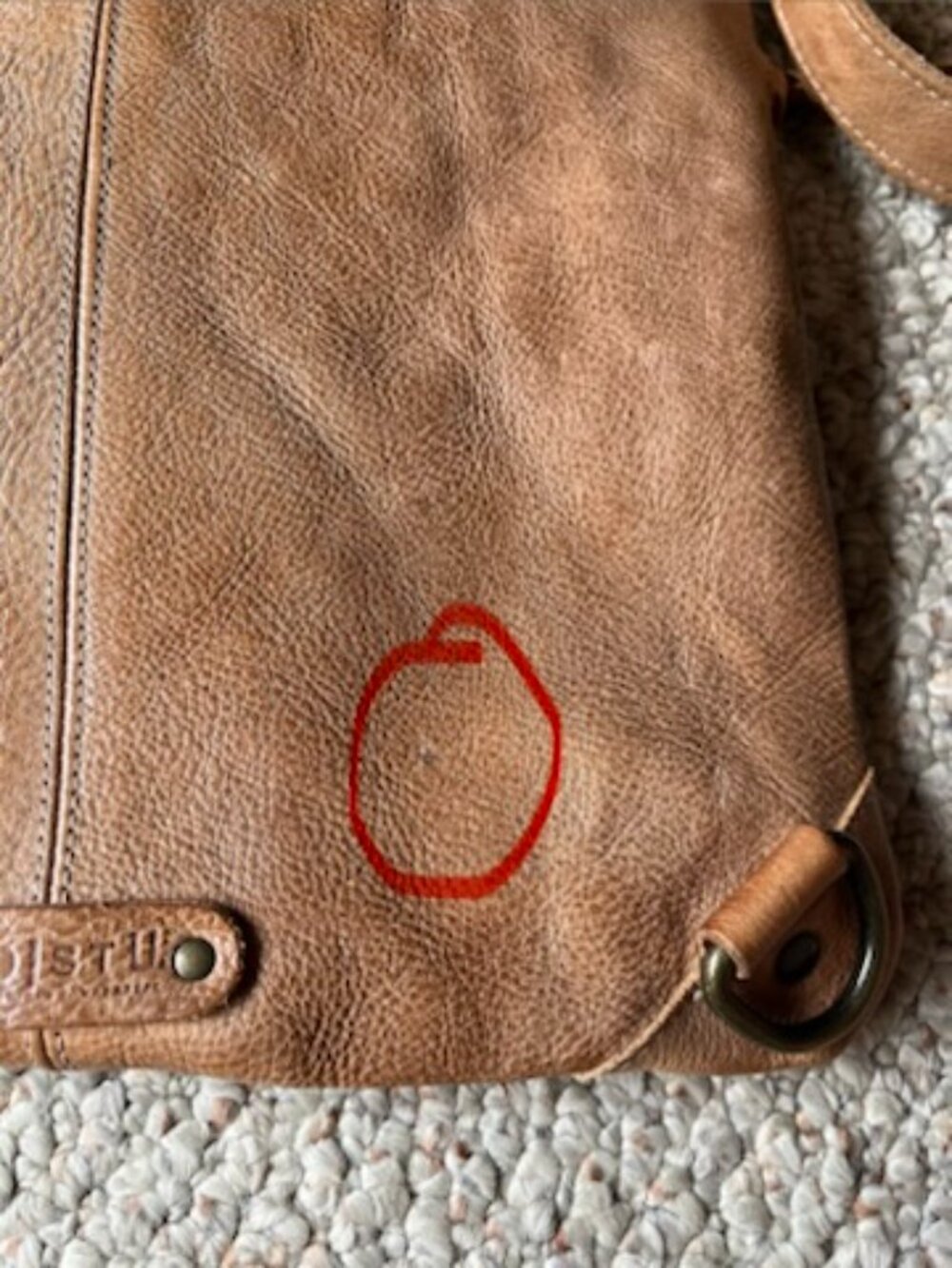 Bed Stu AIKEN Leather Crossbody Convertible Bag Tan OATS DD, Good Condition - Picture 14 of 16